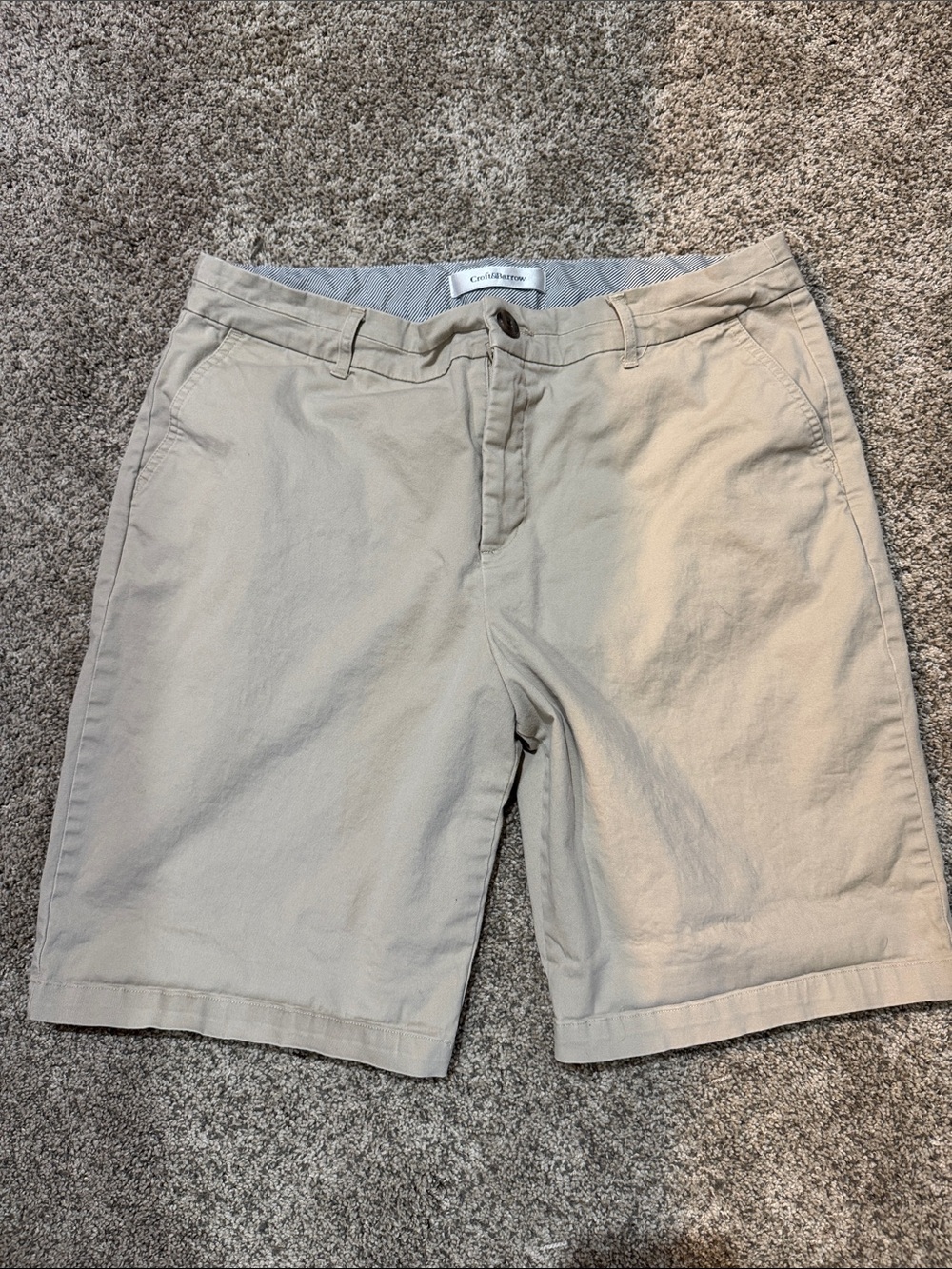 croft & barrow Women's Light Beige Chino Bermuda Shorts